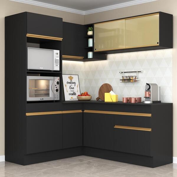 Cozinha Completa De Canto Com Rodapé Veneza Multimóveis Mp209