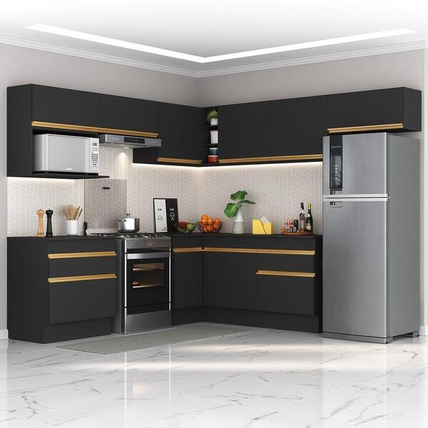 Cozinha Completa De Canto Com Rodapé Veneza Multimóveis Mp210