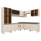 Cozinha Completa De Canto Connect 9 Peças Com Cristaleira - M