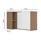 Cozinha Completa De Canto Em L Com Ilha Branca Sabrina Mdp Sa