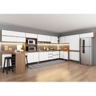 Cozinha Completa De Canto Em L Com Ilha Branca Sabrina Mdp Sa