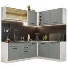 Cozinha Completa De Canto Madesa Agata 389001 Com Armário E B