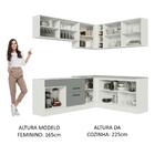 Cozinha Completa De Canto Madesa Agata 389001 Com Armário E B