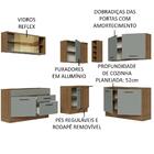 Cozinha Completa De Canto Madesa Agata 389001 Com Armário E B