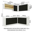 Cozinha Completa De Canto Madesa Agata 389001 Com Armário E B