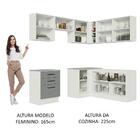 Cozinha Completa De Canto Madesa Agata 399002 Com Armário E B