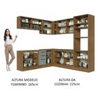 Cozinha Completa De Canto Madesa Agata 459001 Com Armário E B