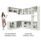 Cozinha Completa De Canto Madesa Agata 459001 Com Armário E B