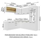 Cozinha Completa De Canto Madesa Agata 459001 Com Armário E B