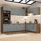 Cozinha Completa De Canto Madesa Agata 479001 Com Armário E B