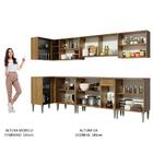 Cozinha Completa De Canto Madesa Emilly Mega Com Armário Vidr