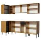 Cozinha Completa De Canto Madesa Emilly Point Com Balcão E Ar