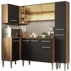 Cozinha Completa De Canto Madesa Emilly River Com Balcão E Ar