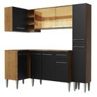 Cozinha Completa De Canto Madesa Emilly River Com Balcão E Ar