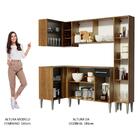 Cozinha Completa De Canto Madesa Emilly River Com Balcão E Ar