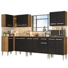 Cozinha Completa De Canto Madesa Emilly Rock Com Armário, Bal