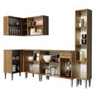 Cozinha Completa De Canto Madesa Emilly Water Com Armário, Ba