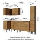 Cozinha Completa De Canto Madesa Emilly Water Com Armário, Ba