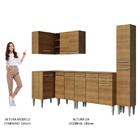 Cozinha Completa De Canto Madesa Emilly Water Com Armário, Ba