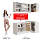 Cozinha Completa De Canto Madesa Glamy 269001 Com Armário E B