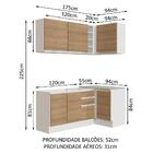 Cozinha Completa De Canto Madesa Glamy 269001 Com Armário E B