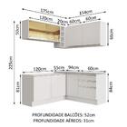 Cozinha Completa De Canto Madesa Glamy 329002 Com Armário E B