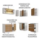 Cozinha Completa De Canto Madesa Glamy 329002 Com Armário E B