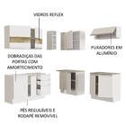 Cozinha Completa De Canto Madesa Glamy 349001 Com Armário E B