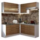 Cozinha Completa De Canto Madesa Glamy 349001 Com Armário E B