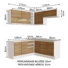 Cozinha Completa De Canto Madesa Glamy 349001 Com Armário E B