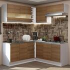 Cozinha Completa De Canto Madesa Glamy 349001 Com Armário E B
