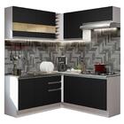 Cozinha Completa De Canto Madesa Glamy 349001 Com Armário E B