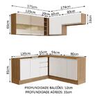 Cozinha Completa De Canto Madesa Glamy 349001 Com Armário E B