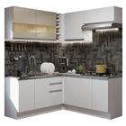Cozinha Completa De Canto Madesa Glamy 349001 Com Armário E B