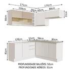 Cozinha Completa De Canto Madesa Glamy 349001 Com Armário E B