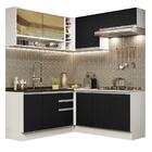 Cozinha Completa De Canto Madesa Glamy 349002 Com Armário E B