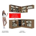 Cozinha Completa De Canto Madesa Glamy 349002 Com Armário E B