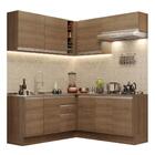 Cozinha Completa De Canto Madesa Glamy 349003 Com Armário E B