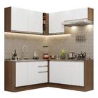 Cozinha Completa De Canto Madesa Glamy 349003 Com Armário E B