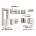 Cozinha Completa De Canto Madesa Glamy 419001 Com Armário E B