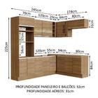 Cozinha Completa De Canto Madesa Glamy 419001 Com Armário E B