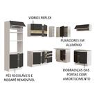 Cozinha Completa De Canto Madesa Glamy 419001 Com Armário E B