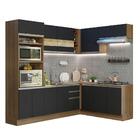 Cozinha Completa De Canto Madesa Glamy 419001 Com Armário E B