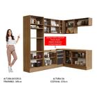 Cozinha Completa De Canto Madesa Glamy 419001 Com Armário E B