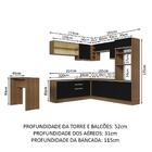 Cozinha Completa De Canto Madesa Glamy 504001  Com Armário E
