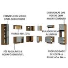 Cozinha Completa De Canto Madesa Lux 526001 Com Armário E Bal