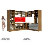 Cozinha Completa De Canto Madesa Lux 526001 Com Armário E Bal