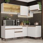 Cozinha Completa De Canto Madesa Reims 332002 Com Armário E B