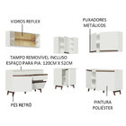 Cozinha Completa De Canto Madesa Reims 382001 Com Armário E B