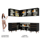 Cozinha Completa De Canto Madesa Reims 382002 Com Armário E B